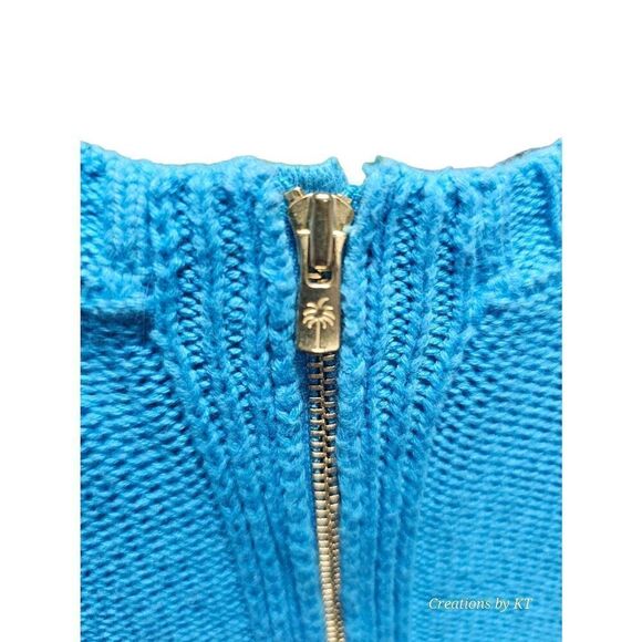 Lilly Pulitzer Elise Ariel Blue Cable Knit Sweater Mini Shift Dress Size Medium - Picture 7 of 10